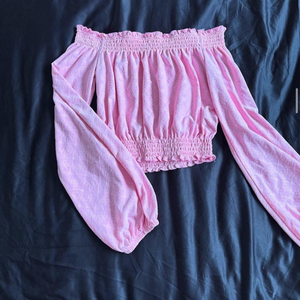 Pink Off Shoulder Top